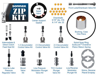 4R100 and E4OD Transmissions Sonnax Zip Kit Number E4OD-4R100-ZIP