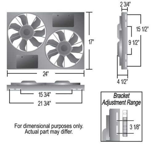 Derale High-Output Dual Radiator Fan and Shroud Kit Number 16833.