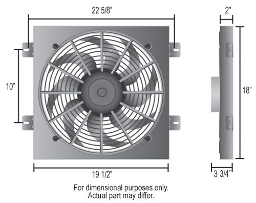 Derale Jeep Wrangler TJ / YJ Direct-Fit Fan Kit # 20161 19-1/2 Inch. Fits 1986-2006