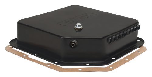 Derale 14200 TH350 Transmission Cooling Pan Increases Fluid Capacity by 2 Quarts.