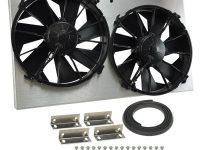 Derale 16825 High Output Dual 12 Inch Electric Radiator Fan, Aluminum Shroud Kit