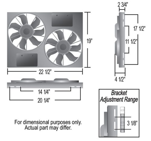 Derale 16830 dimensions