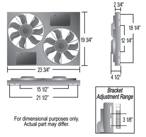 Derale High Output Dual Radiator Fan and Shroud Kit Number 16835.