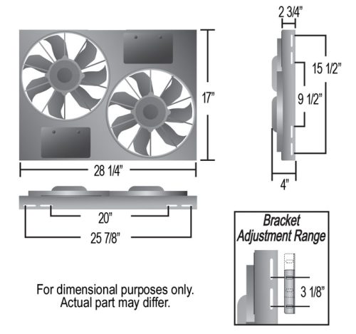 Derale Number 16838 High Output Dual Radiator Fan and Shroud Kit.