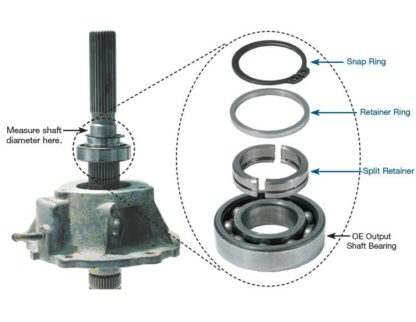 Transfer Case Split Ring Retainer 100420-01K. Fits 230 series with 1.180" dia. shaft.