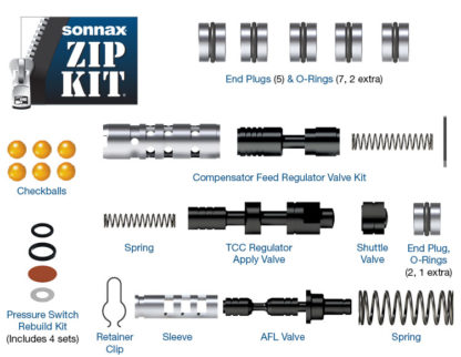 Sonnax Zip Kit # 6T40-ZIP for Generation 1 6T40, 6T45, 6T50 Transmissions. No reaming required