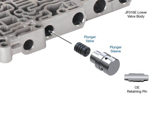 Jatco Nissan RE0F10D and JF017E RE0F10E Lockup Control Plunger Valve Kit Number 33510N-11K.