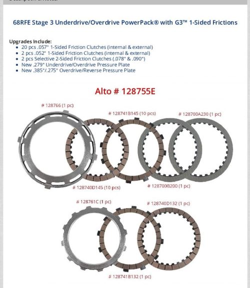 Stage 3 68RFE Underdrive/Overdrive Power Pack, 07-Up, 128755E. Shop On Our Website For More Alto Products Today! Or Call Us At 318-742-7353!