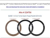 8L90 8L90E G3 Material Power Pack with Performance Steels for 1-3-5-6-7 C3 Clutch Number 224756