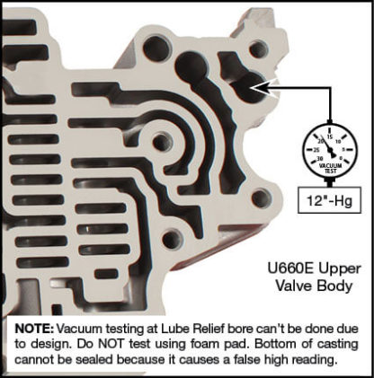 Vacuum testing at the port(s) indicated fails to hold the recommended minimum in-Hg, or if wear is visually detected.