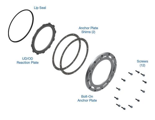 68RFE Reaction Plate and Bolt-On Anchor Plate Service Kit Sonnax Number 72960-12SVC