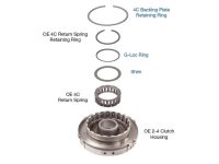 45RFE, 545RFE, 65RFE, 66RFE, 68RFE 4C Retaining Ring and Shim Kit Sonnax Number 72978-01K