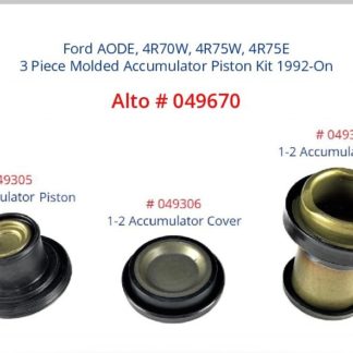 049670, AODE / 4R70W / 4R75W / 4R75E Alto 3 Piece Molded Accumulator Piston Kit, 1992-On