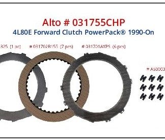 4L80E Forward Clutch PowerPack Alto Number 031755CHP with G3 Clutches, Performance Steels, Anti-Drag Inserts.