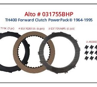 TH400 Forward Clutch Power Pack with G3 Clutches, Performance Steels, Anti-Drag Inserts, Alto 031755BHP 64-95