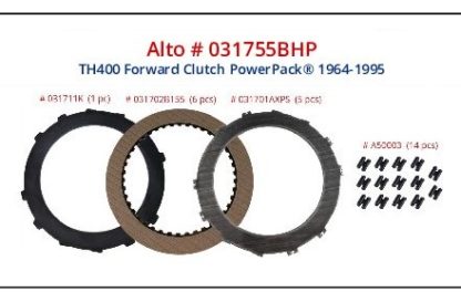 TH400 Forward Clutch Power Pack with G3 Clutches, Performance Steels, Anti-Drag Inserts, Alto 031755BHP 64-95