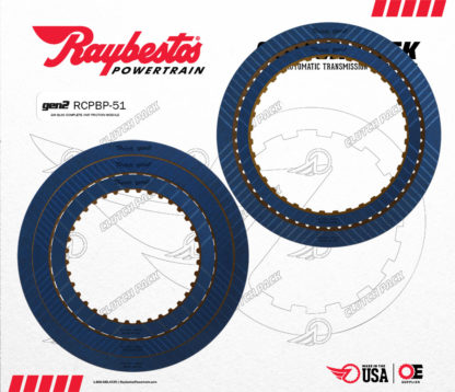 RCPBP-51, 6L80 Raybestos GEN 2 Blue Performance Friction Clutch Pack, 2006-On