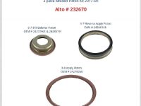 GM 9T50 Hydramatic Piston Kit Alto Number 232670 2017-On