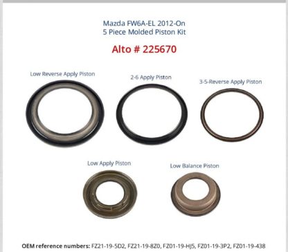 Mazda FW6A-EL 5 Piece Molded Piston Kit Alto Number 225670 2012-On