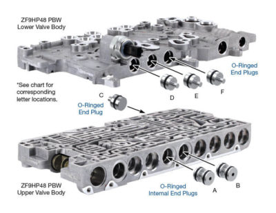 Chrysler 948TE, Honda/Acura 9-speed and ZF9HP48 O-Ringed End Plug Kit ...