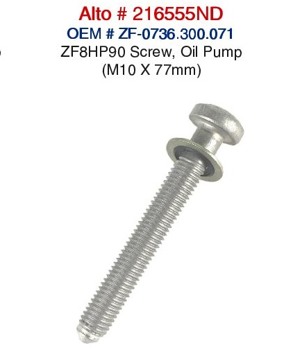 ZF8HP90 Oil Pump Screws Alto 216555ND OEM ZF-0736.300.071. (M10 X 77mm) Set of 14