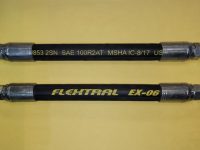 Flextral Hydraulic Hose EX-06 5000 PSI WP USCG-H with Fittings 11 Inches Overall By .375 Inch