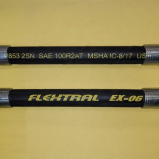 Flextral Hydraulic Hose EX-06 5000 PSI WP USCG-H with Fittings 11 Inches Overall By .375 Inch
