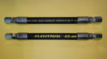 Flextral Hydraulic Hose EX-06 5000 PSI WP USCG-H with Fittings 11 Inches Overall By .375 Inch