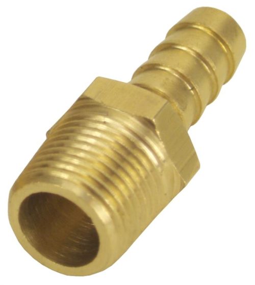 Derale 98101, Straight Hose Barb Fitting (3/8'' NPT Male x 3/8'' Barb)